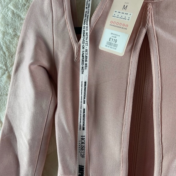 Beautiful House of CB light pink Bandage Dress!! **BRAND NEW WITH TAGS** - Picture 4 of 6